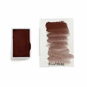 Bloodstone (Mineral) - Artist Grade Handmade Honey Based Watercolor Paint Full Pan 3.2Ml stackable