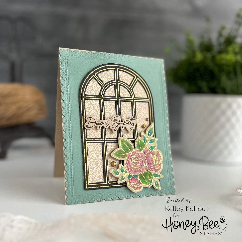 rubber glossy Blooming View - 6X8 Stamp Set