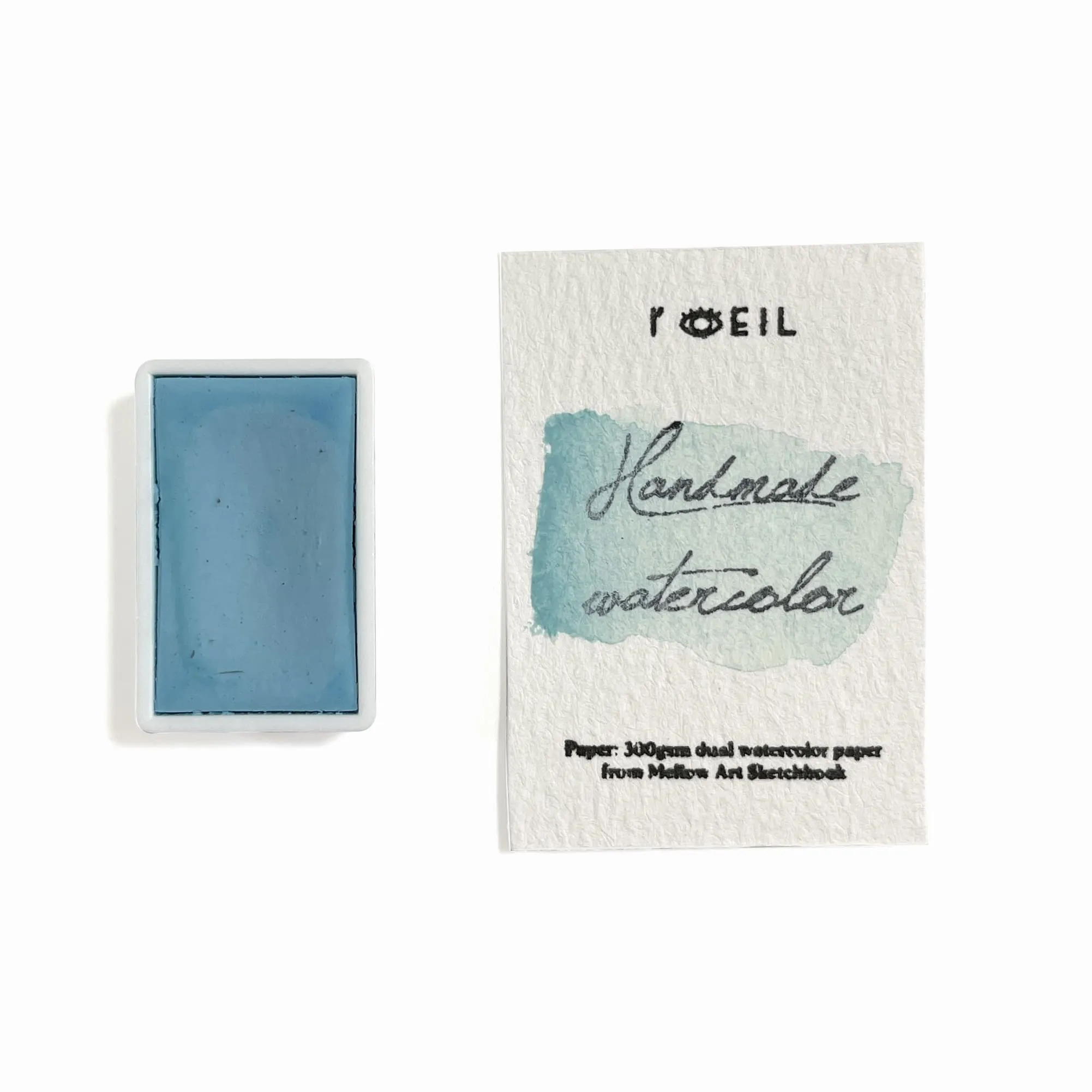 lightweight Blue Apatite (Mineral) - Artist Grade Handmade Honey Based Watercolor Paint Full Pan 3.2Ml