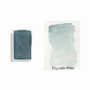 large Blue Vein Stone (Mineral) - Artist Grade Handmade Honey Based Watercolor Paint Full Pan 3.2Ml