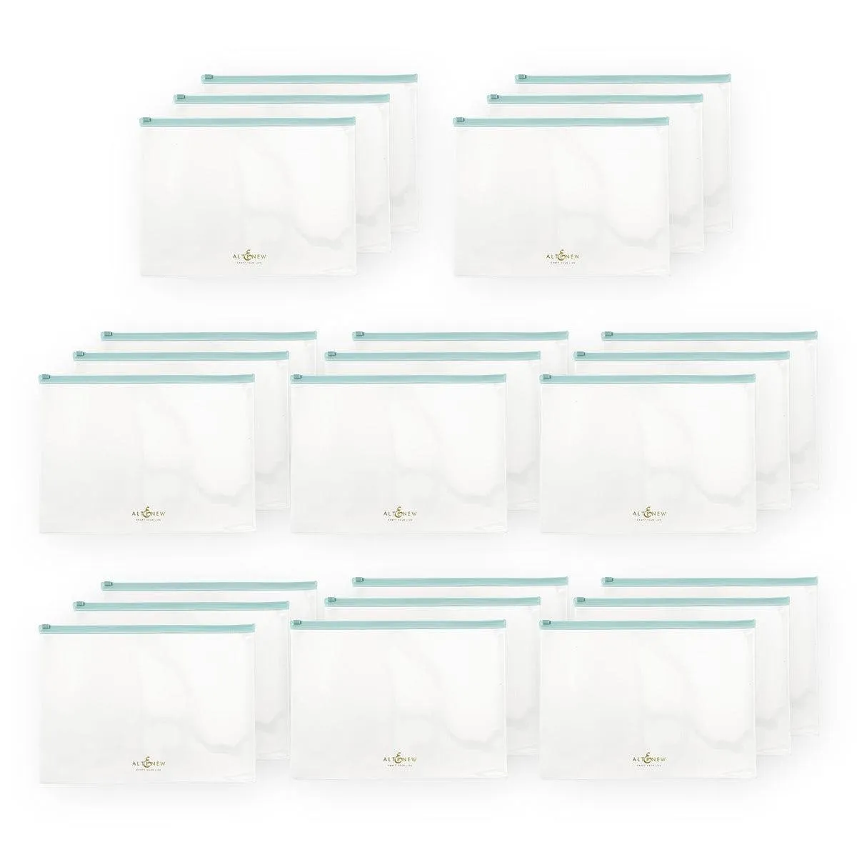 quickdry economical Blue Zip 'N' Keep Pouches Bundle (24 Pcs)
