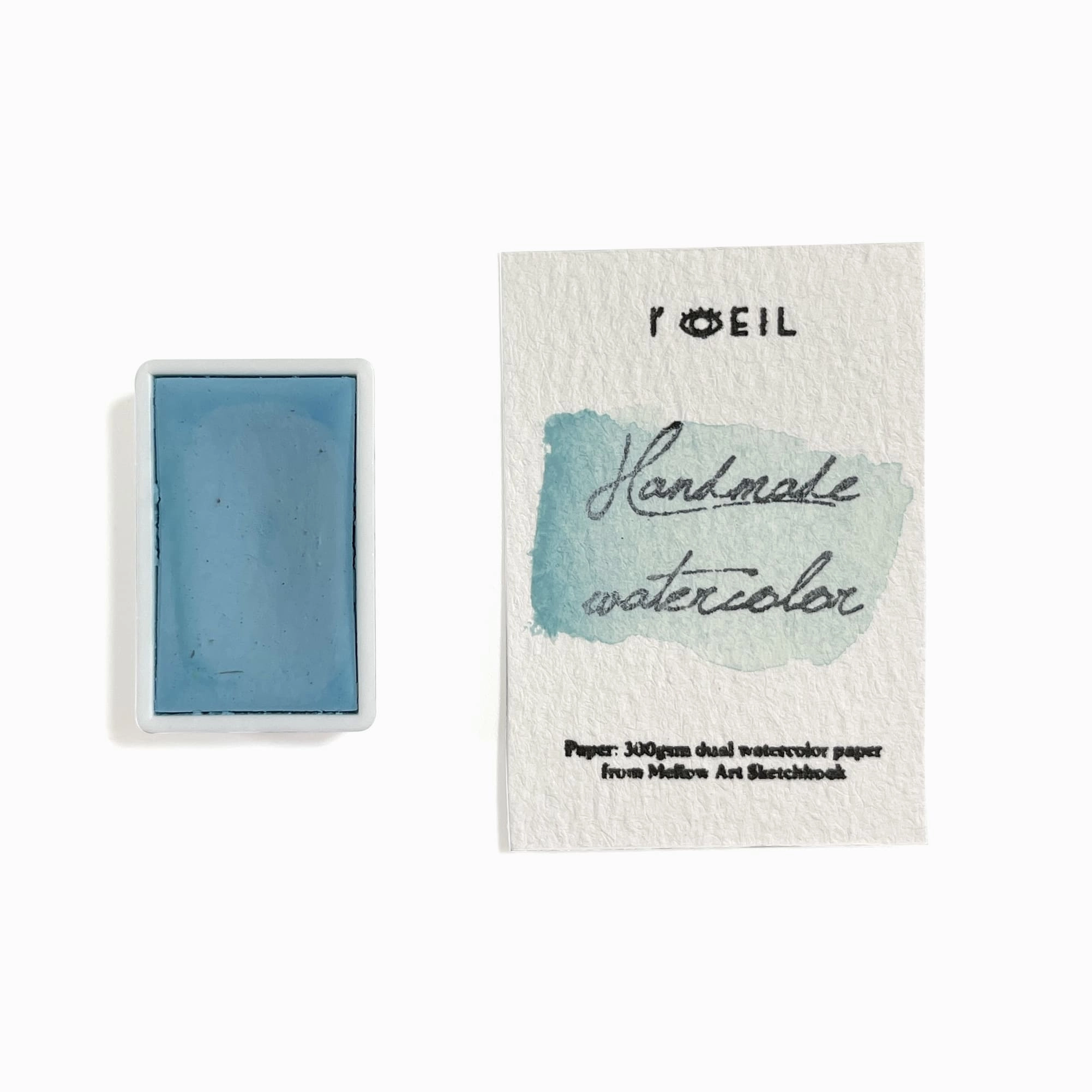 Blue Apatite (Mineral) - Artist Grade Handmade Honey Based Watercolor Paint Full Pan 3.2Ml boxed