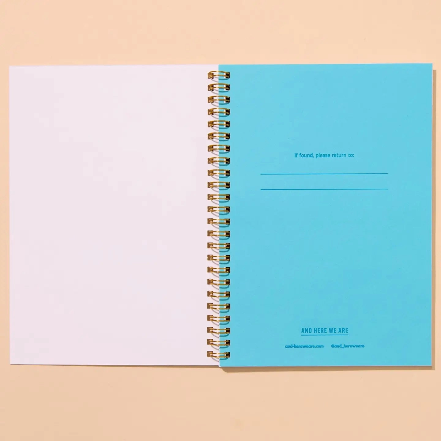 Blue Bows Spiral Bound Letterpress Notebook organic