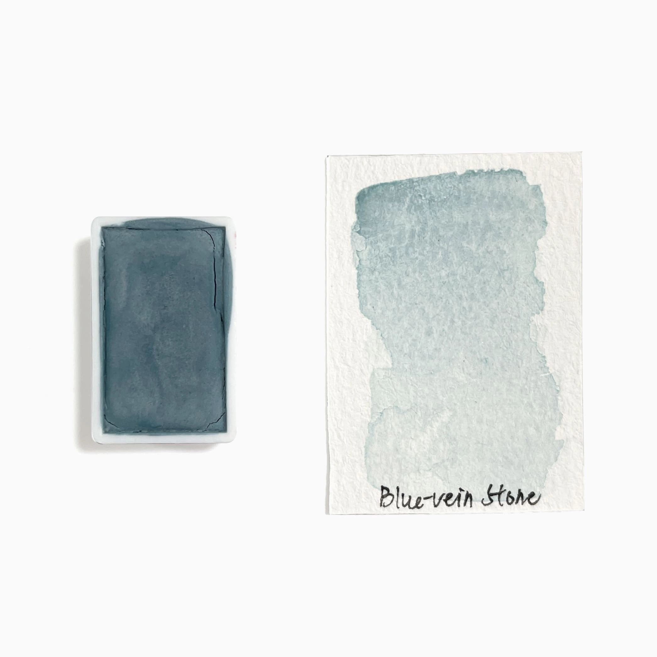 Blue Vein Stone (Mineral) - Artist Grade Handmade Honey Based Watercolor Paint Full Pan 3.2Ml shiny compact