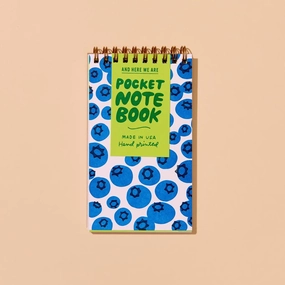 waterproof bestselling Blueberries Reporter'S Spiral Bound Letterpress Notebook