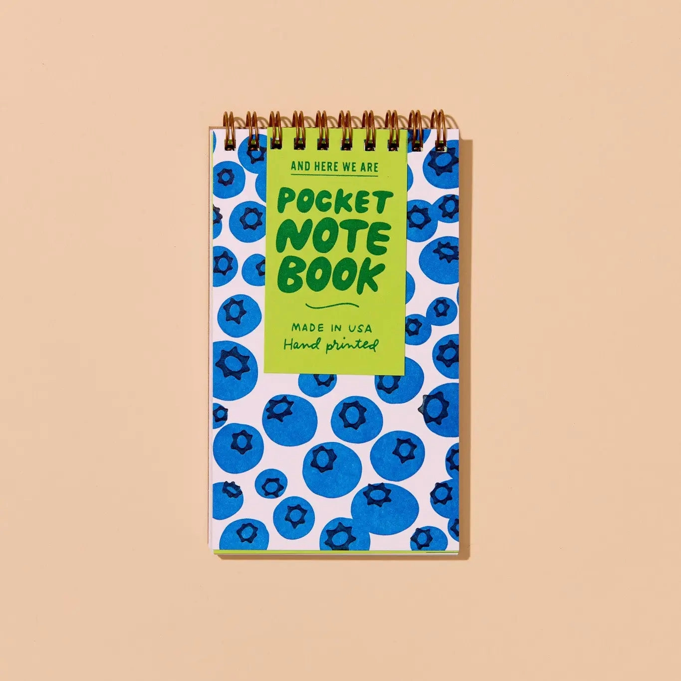 waterproof bestselling Blueberries Reporter'S Spiral Bound Letterpress Notebook