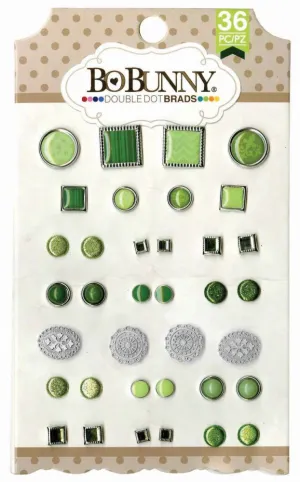 Bo Bunny   Dot Brads  Emerald magnetic