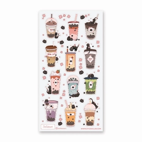 Boba Cats Sticker Sheet finest