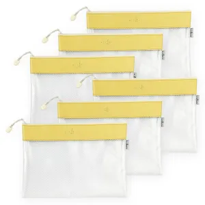 refined Yellow Zip 'N' Stash Pouches Bundle (6 Pcs)
