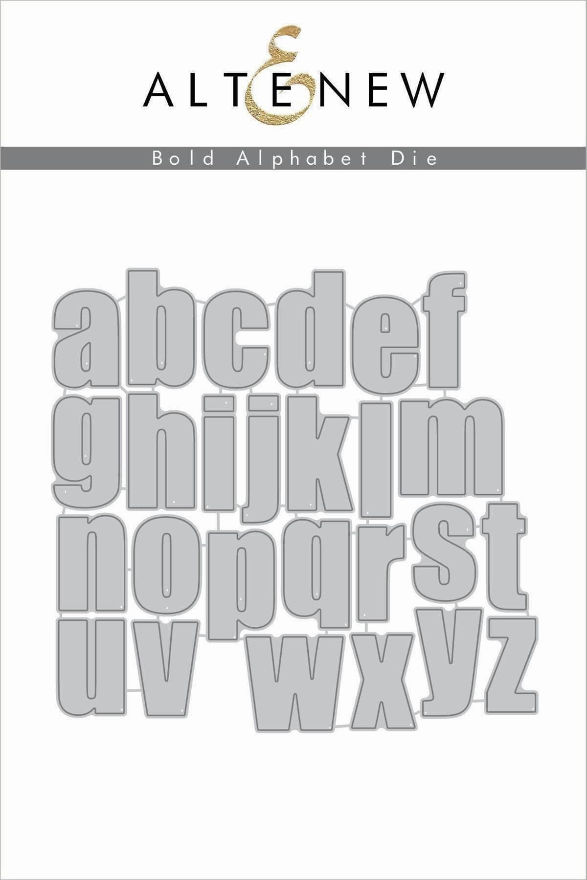 neutral Bold Alphabet Die Set