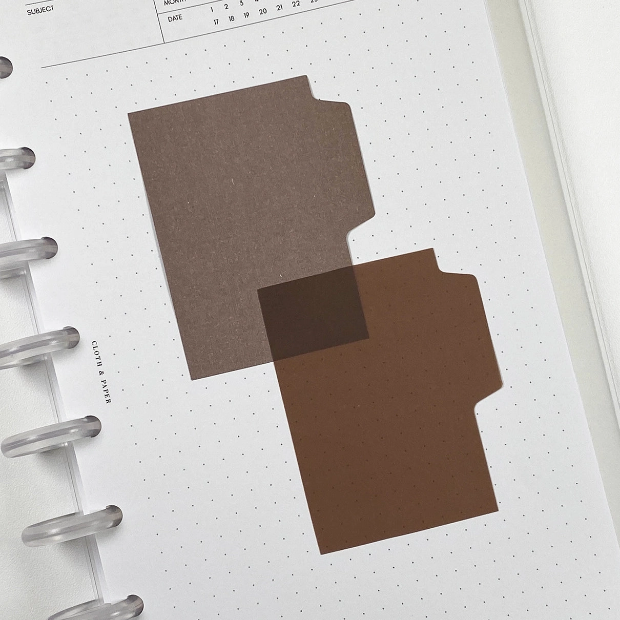 classic quickdry Blank Tab Sticky Note Set - Espresso