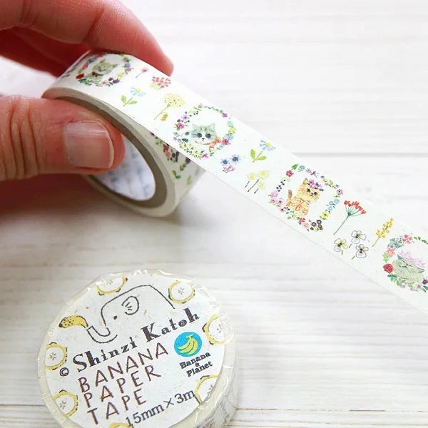 Kitty Cat Flower Washi Tape rugged