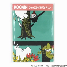 cotton Moomin Memo Pad A7 Wood Green