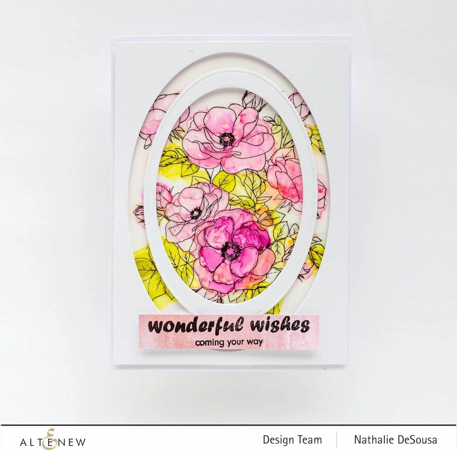 Nesting Ovals Die Set metallic washable