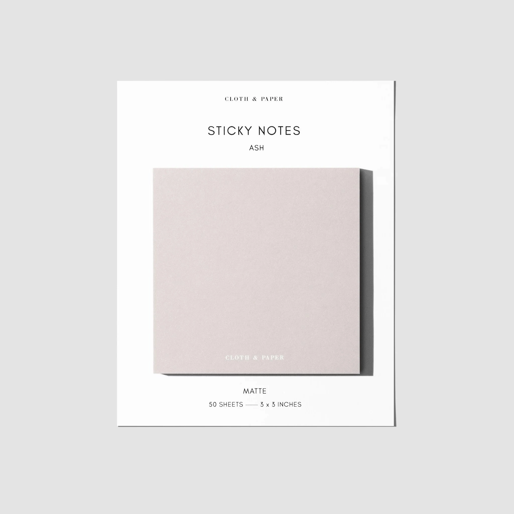 Note Neutrality Sticky Notes - Ash flexible tall