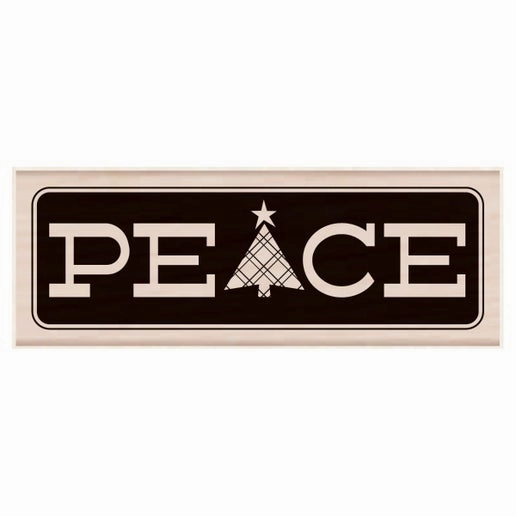 exclusive Peace With Tree Stamp