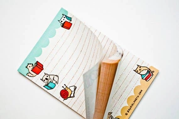 metallic bright Book Lover Notepad