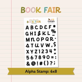 shockproof Bookfair Alphabet 6X8 Clear Stamp Set