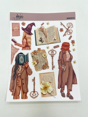 economical Bookish 3 Sticker Sheet