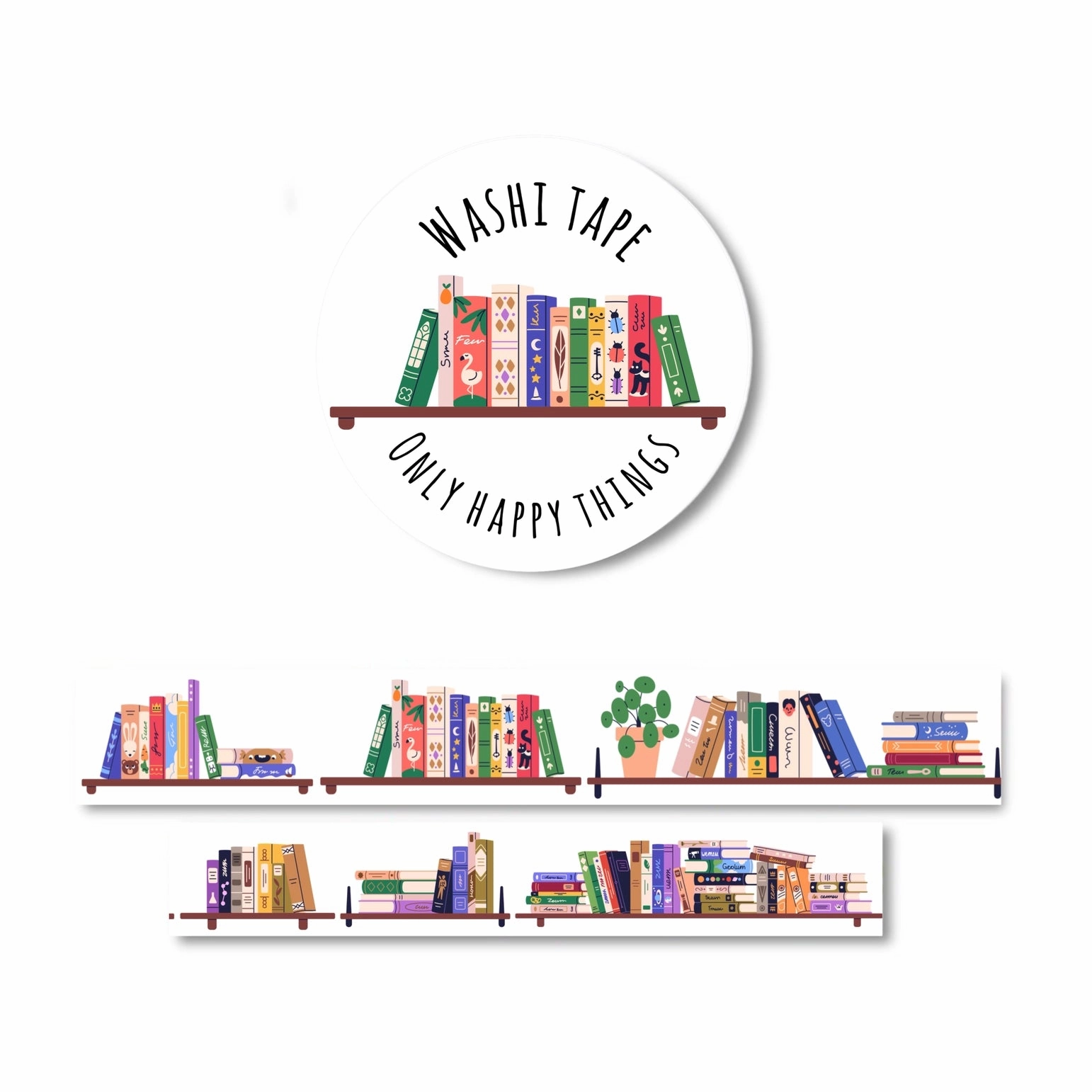 versatile Bookshelves Washi Tape
