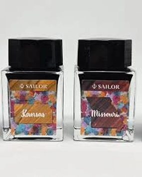 Bottled Ink Sailor U.S. States - Kansas (Golden Yellow) cotton