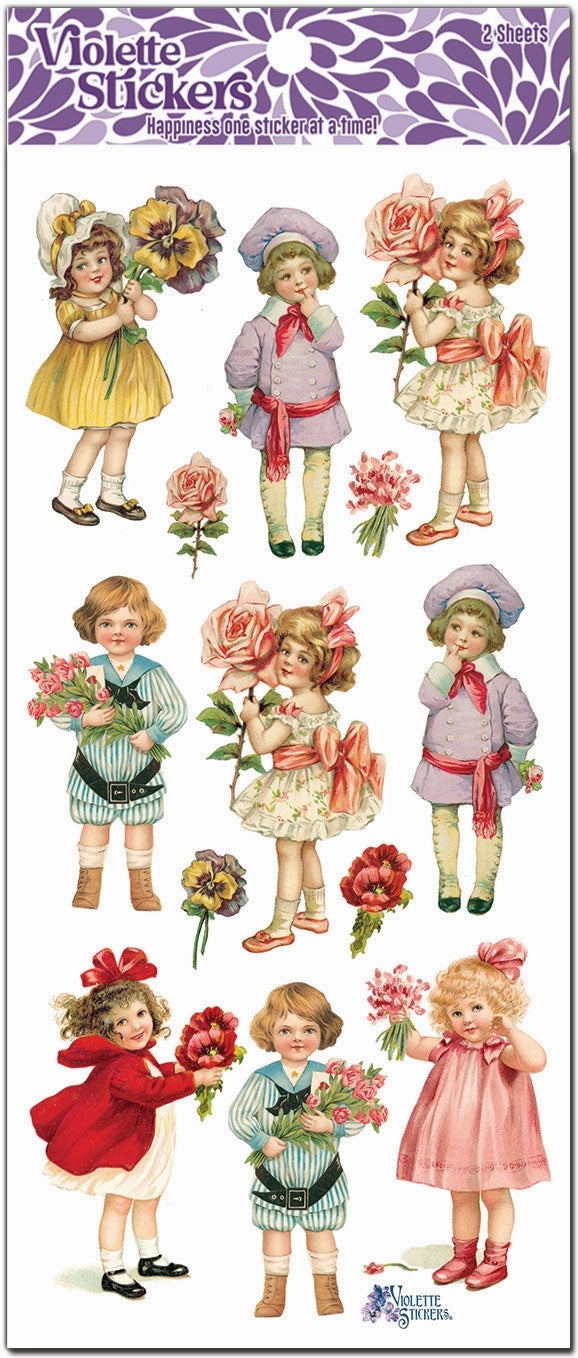 vegan wholesale Bouquet Children Stickers