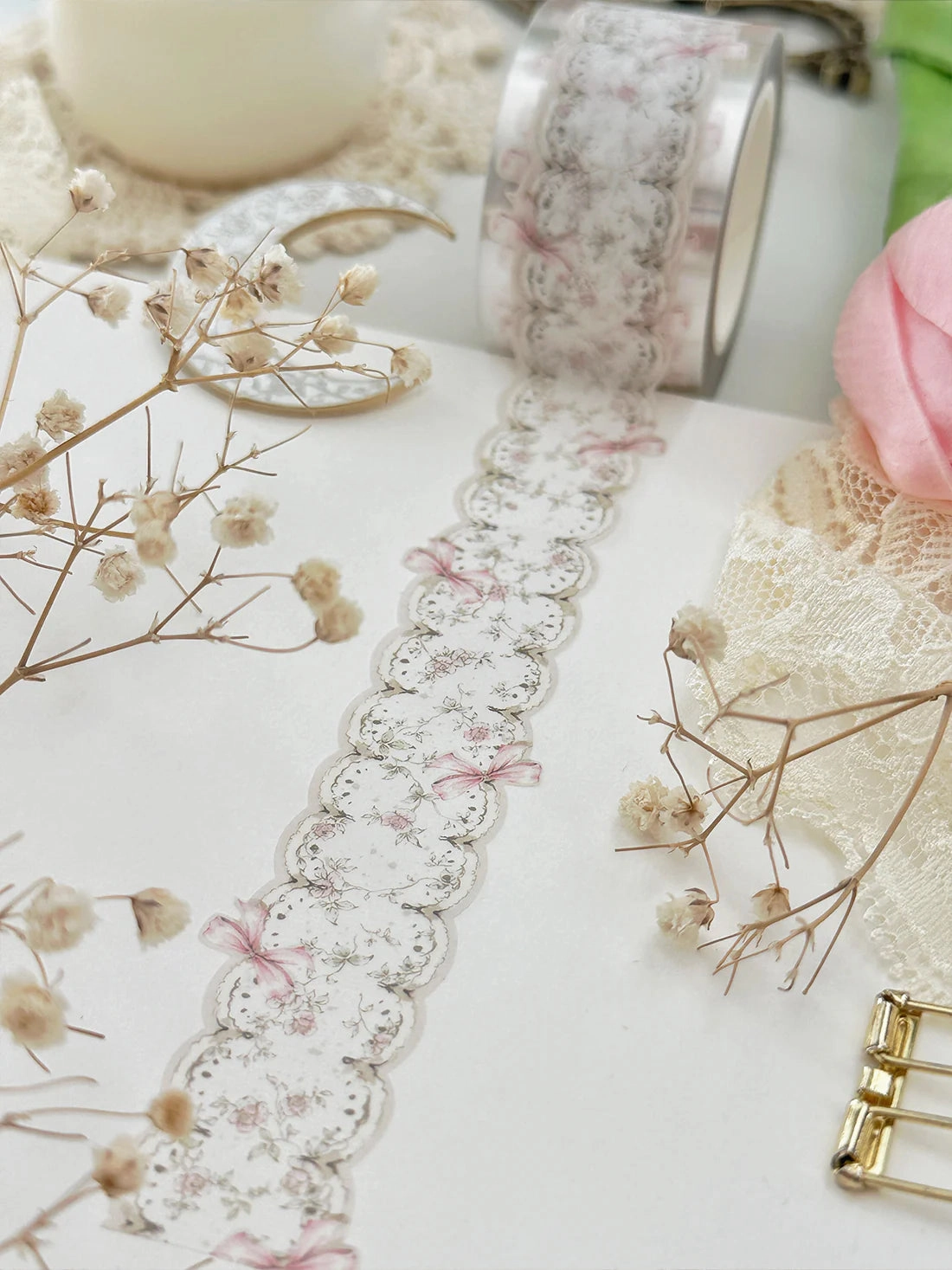 Bow & Lace Die Cut Washi Tape mini