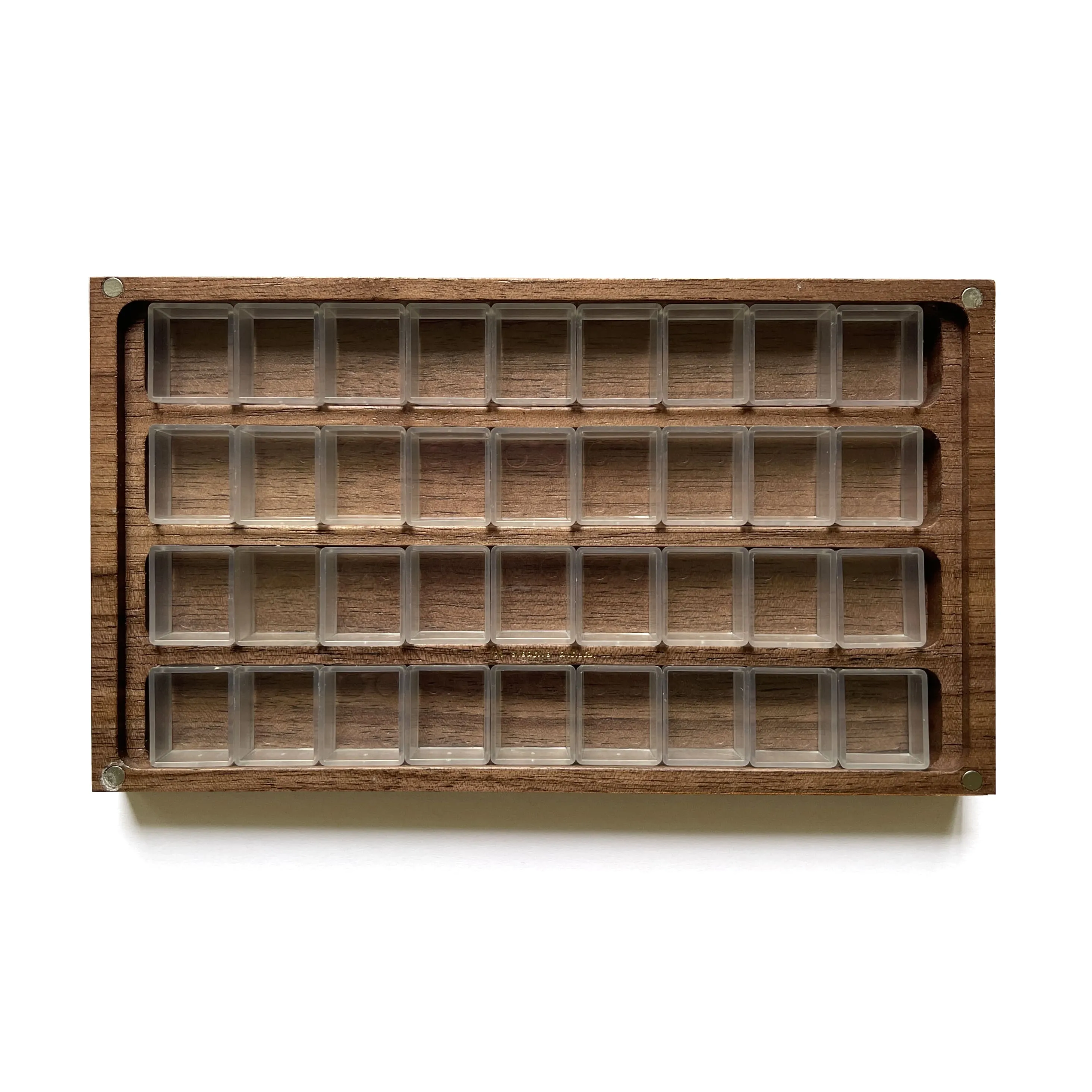 bundle Walnut Wood Chocolate Bar Empty Watercolor Wooden Box Palette Case - Big