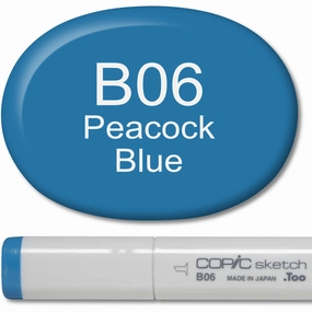 Copic Sketch Marker - B06 Peacock Blue adjustable metallic