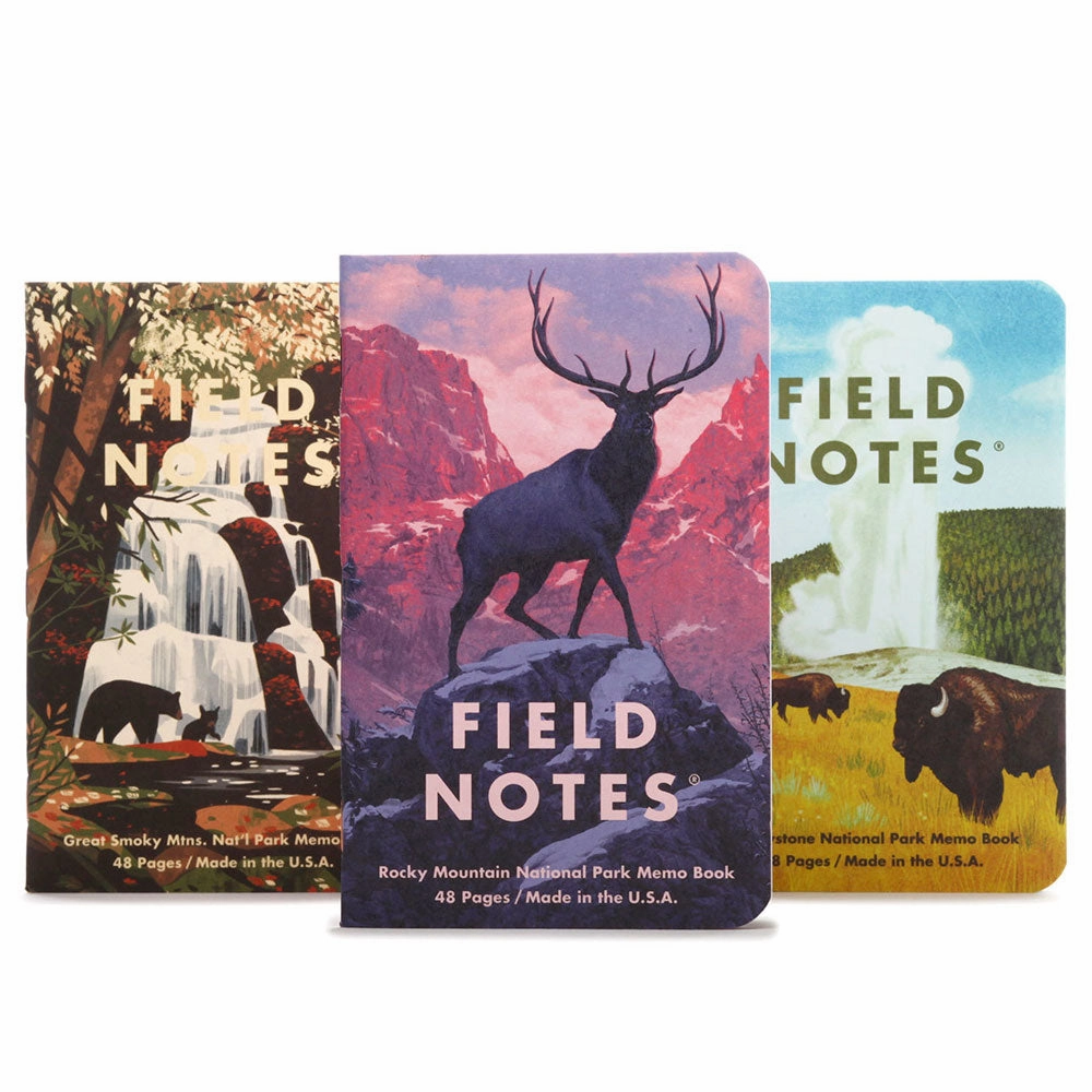 Field Notes National Parks Edition Pocket Notebooks (Set Of 3) kit