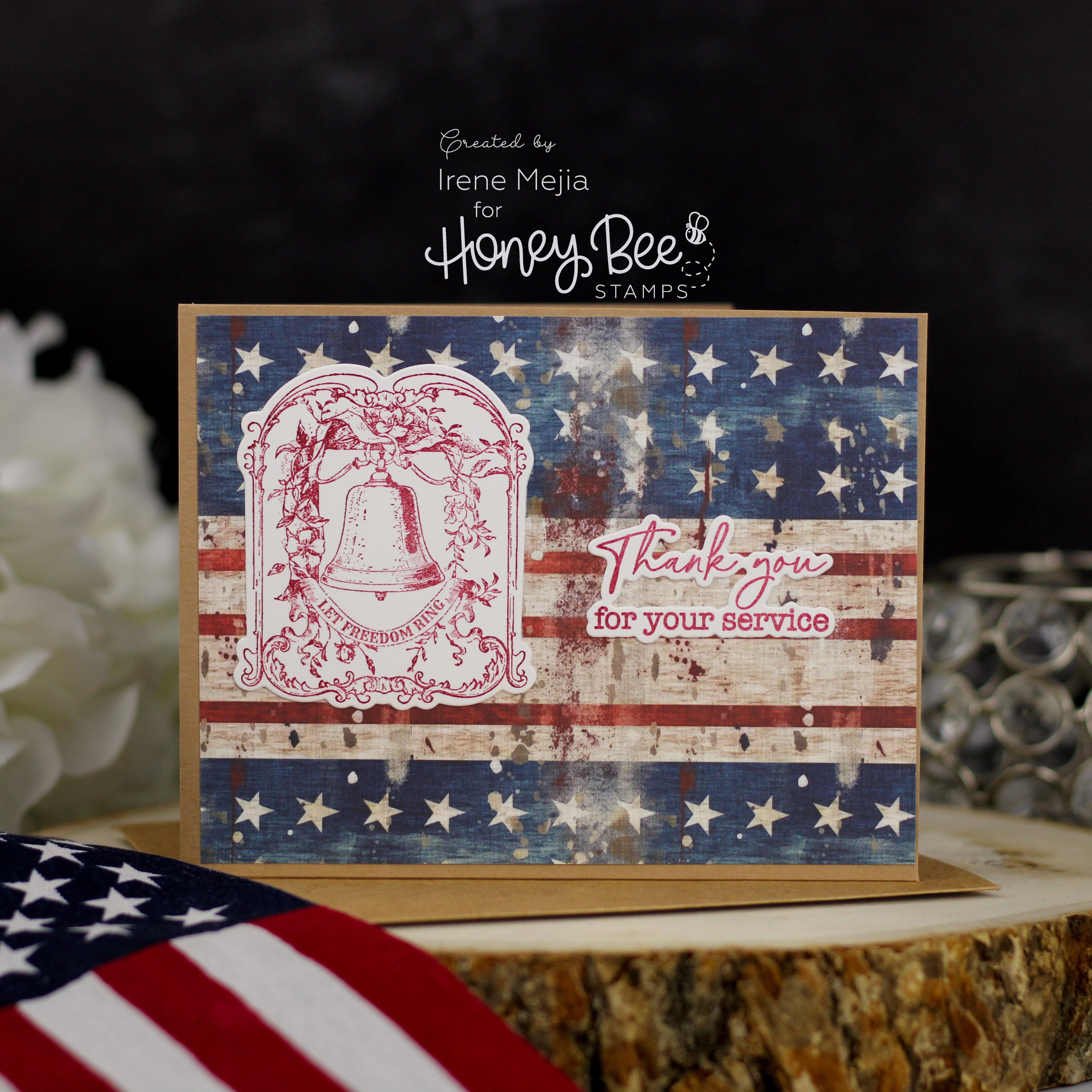 Let Freedom Ring - 5X6 Rubber Cling Stamp Set resilient