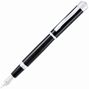 Monteverde Strata Black Fountain Pen alloy slim