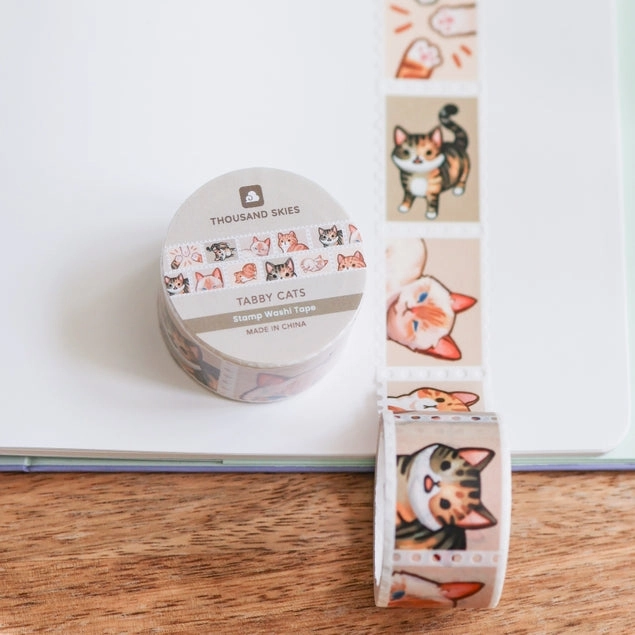 Tabby Cats Stamp Washi Tape resin luxury
