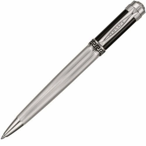 shockproof Versace Astrea Black/Steel Guilloche Ballpoint Pen