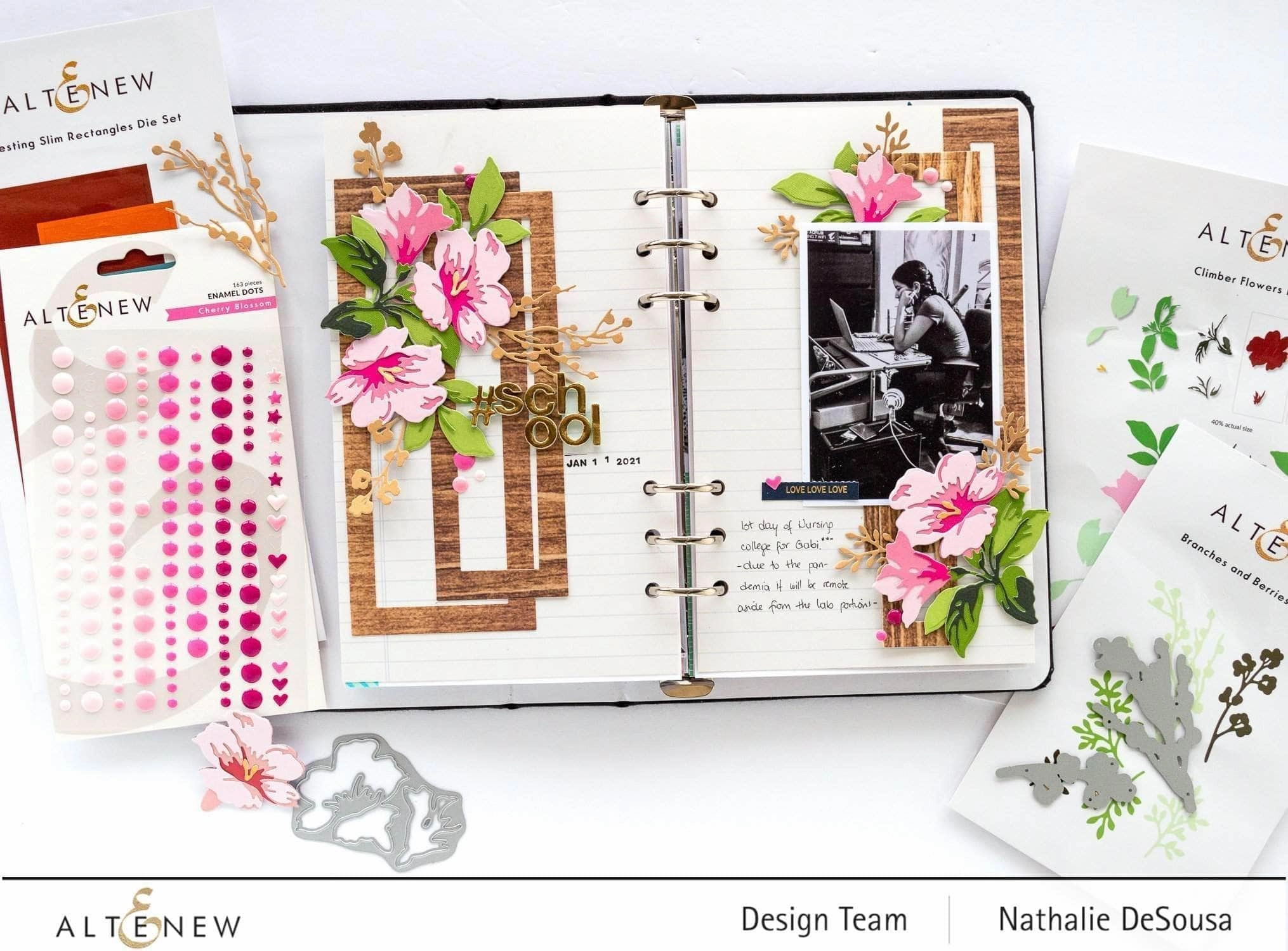 nonslip muted Branches And Berries Die Set
