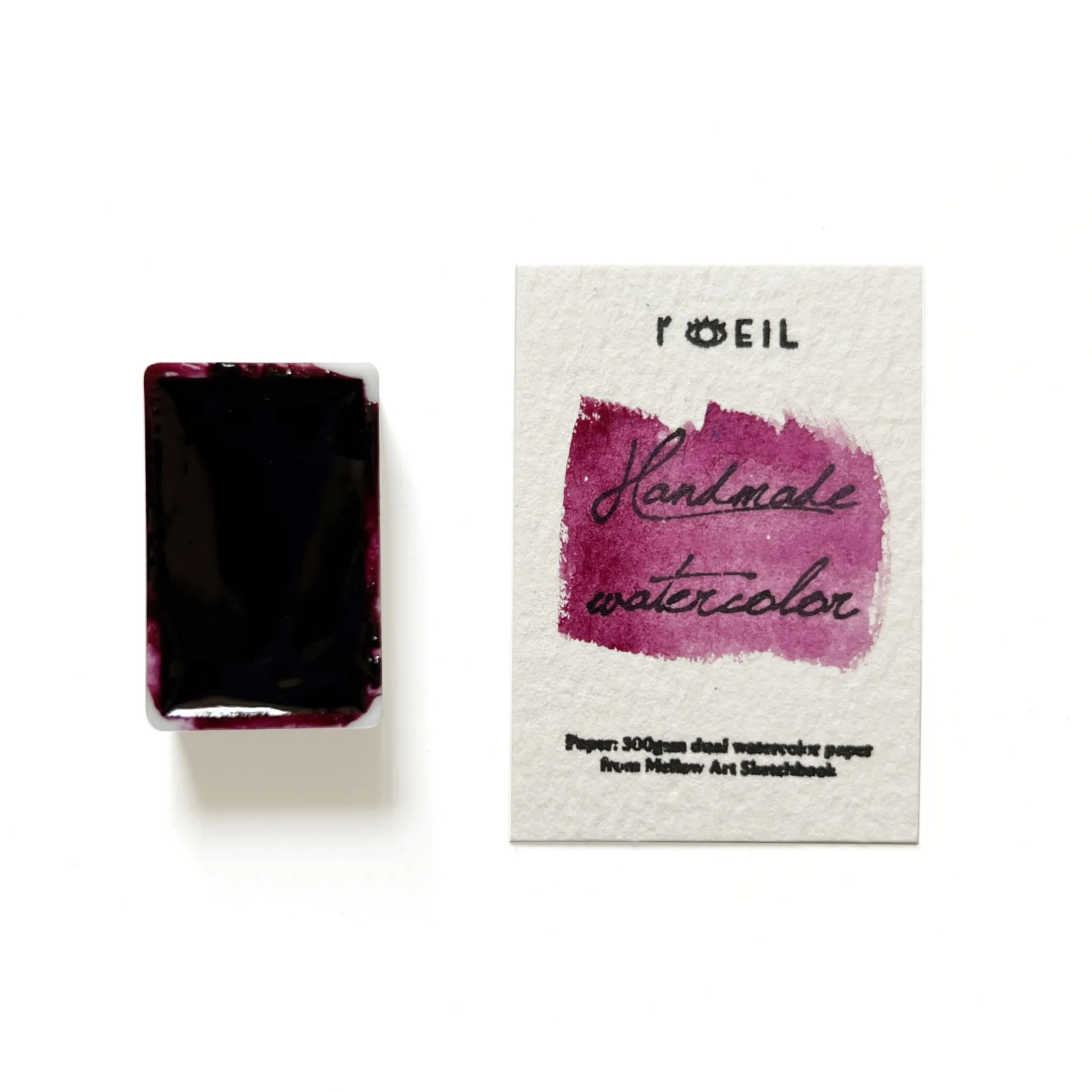 lightweight boxed Brazilwood Red - Artist Grade Handmade Honey Based Watercolor Paint Full Pan 3.2Ml