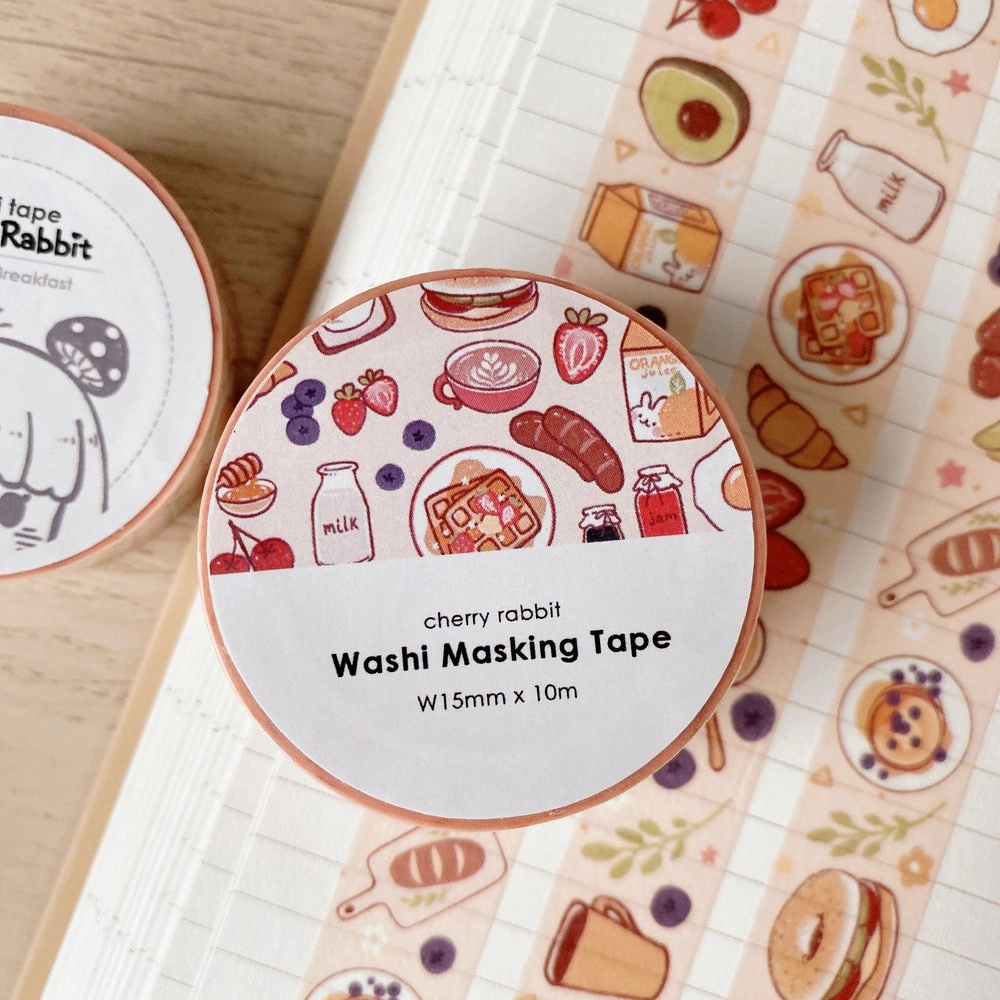 Breakfast Washi Tape wrapped budget