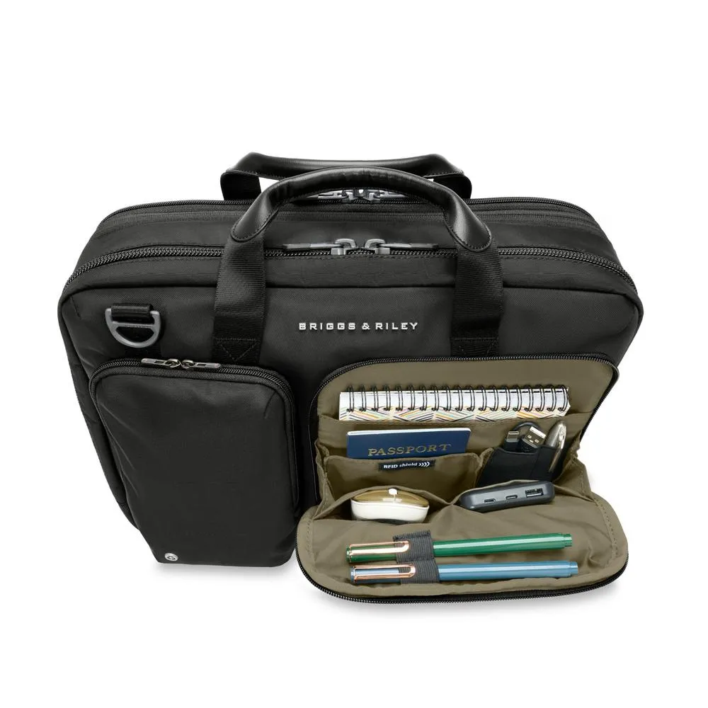 Briggs & Riley Recycelte Day Bag Slim Erweiterbare Aktentasche Briggs-Riley