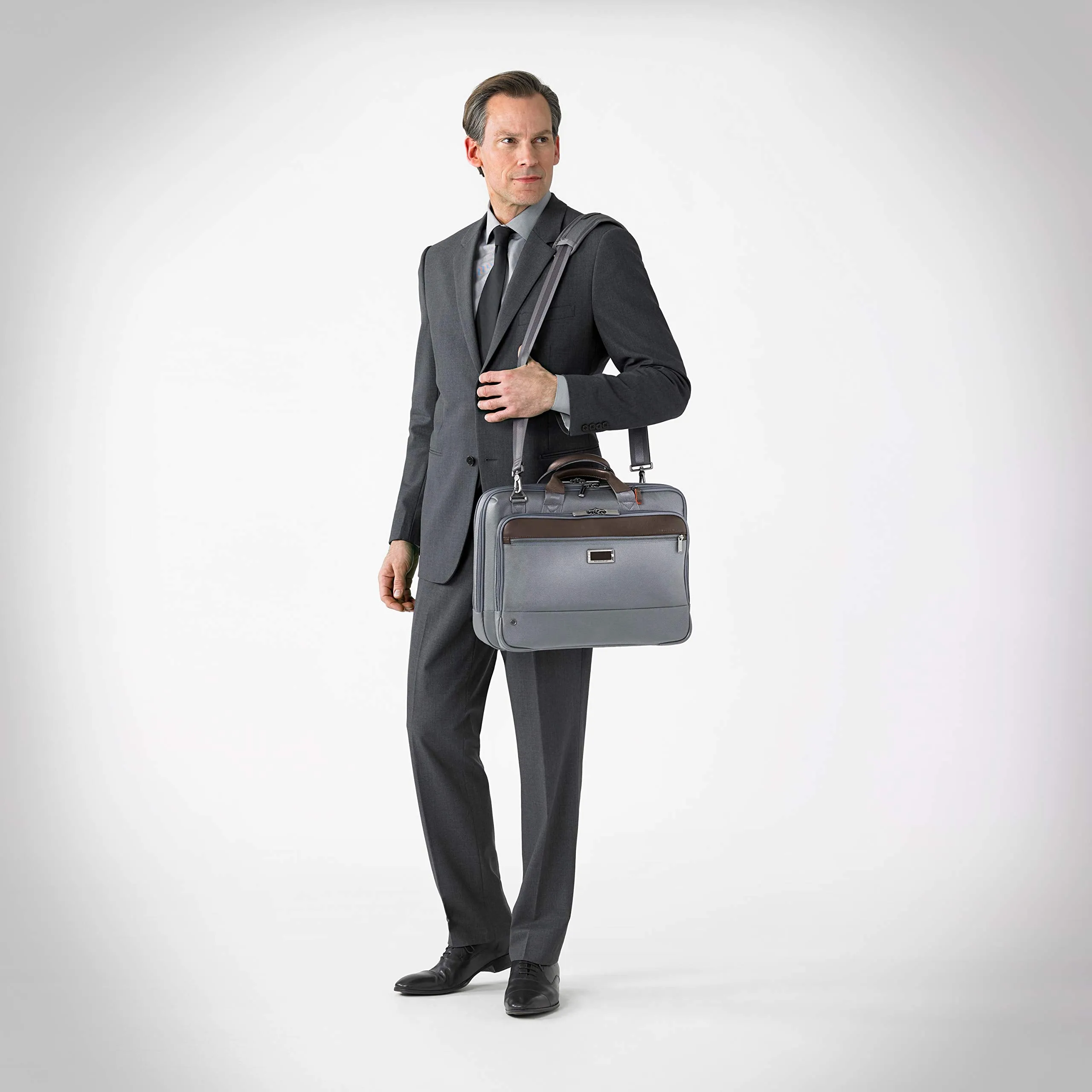 Briggs & Riley @work Medium Aktenkoffer mit Lederapplikationen Briggs-Riley
