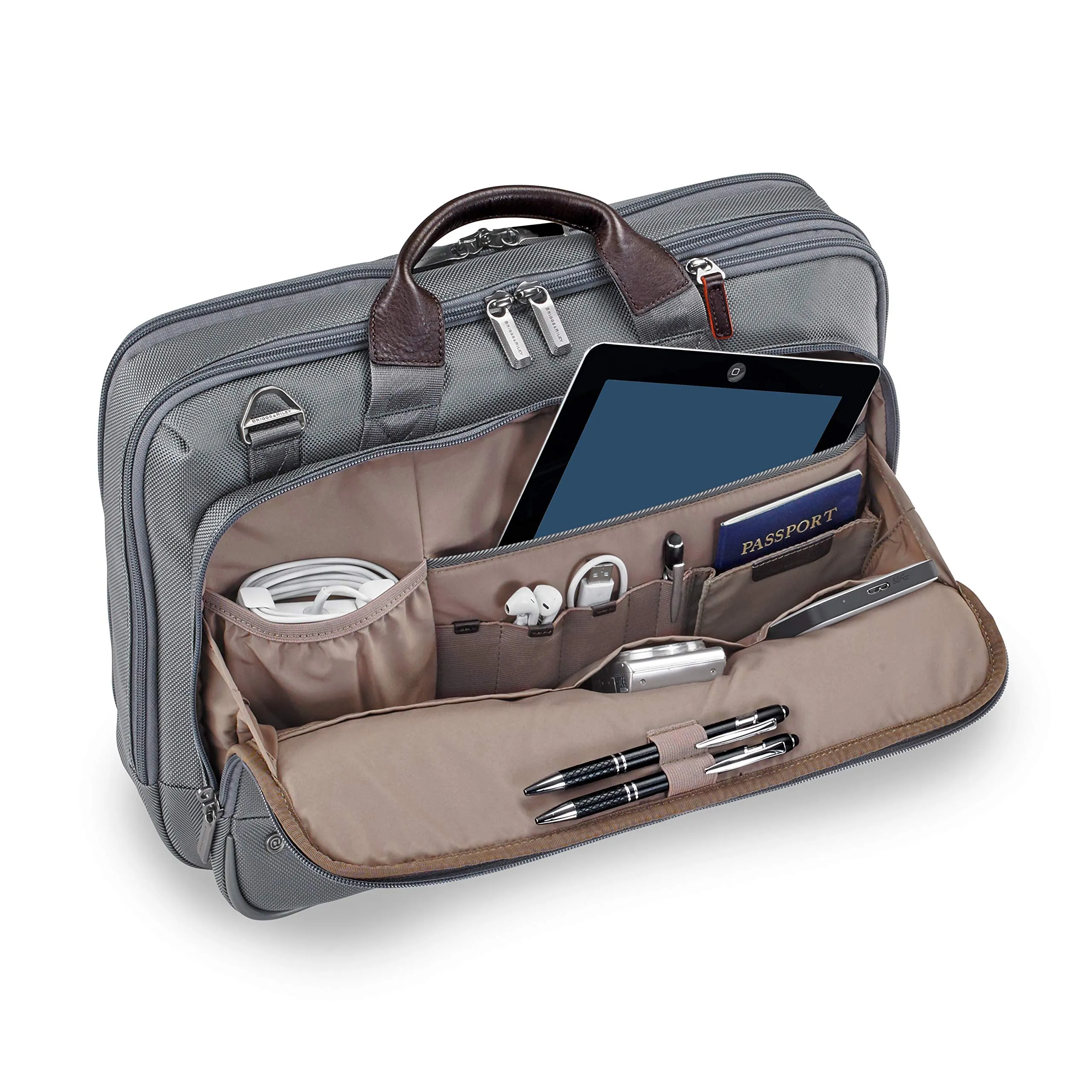 Briggs & Riley @work Medium Aktenkoffer mit Lederapplikationen Briggs-Riley
