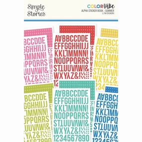 cotton Alphabet Sticker Book - Summer Color Vibe