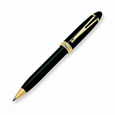 Aurora Ipsilon Deluxe Black/Gold Ballpoint Pen deluxe vegan