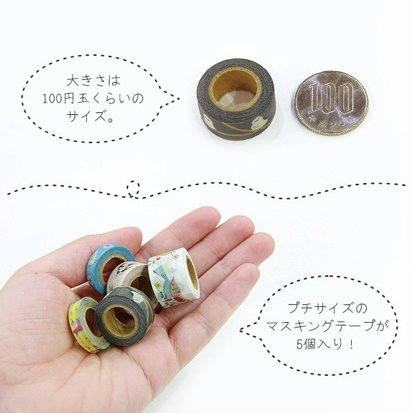 shiny Birds Mini Washi Matchbox (5 Rolls)