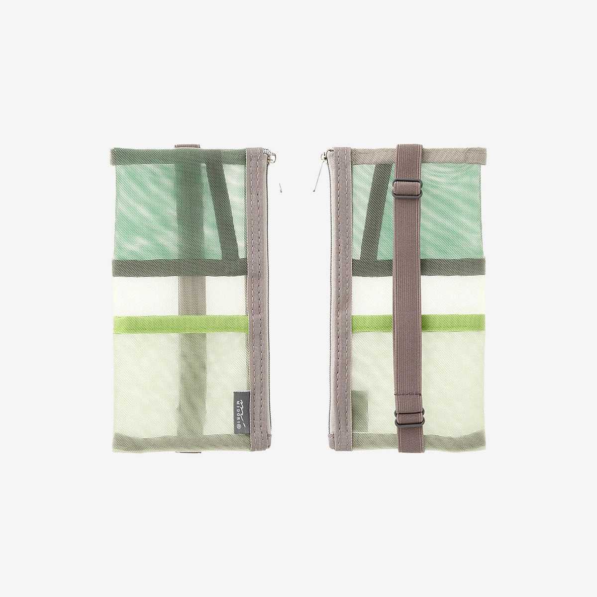 fiber top Book Band Pen Case // Mesh Green