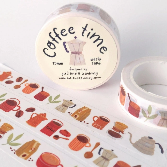 Coffee Time Washi Tape refined multipack