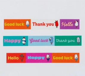 tall antislip Hobonichi Hobotoridori "Message" Washi Tape 15Mm