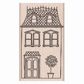 washable House With Plant Stamp