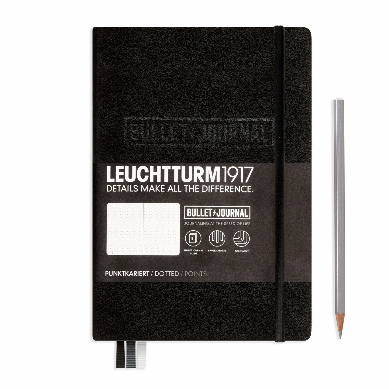 ergonomic vintage Leuchtturm1917 Bullet Journal Medium (A5) Hardcover- Dotted- Black