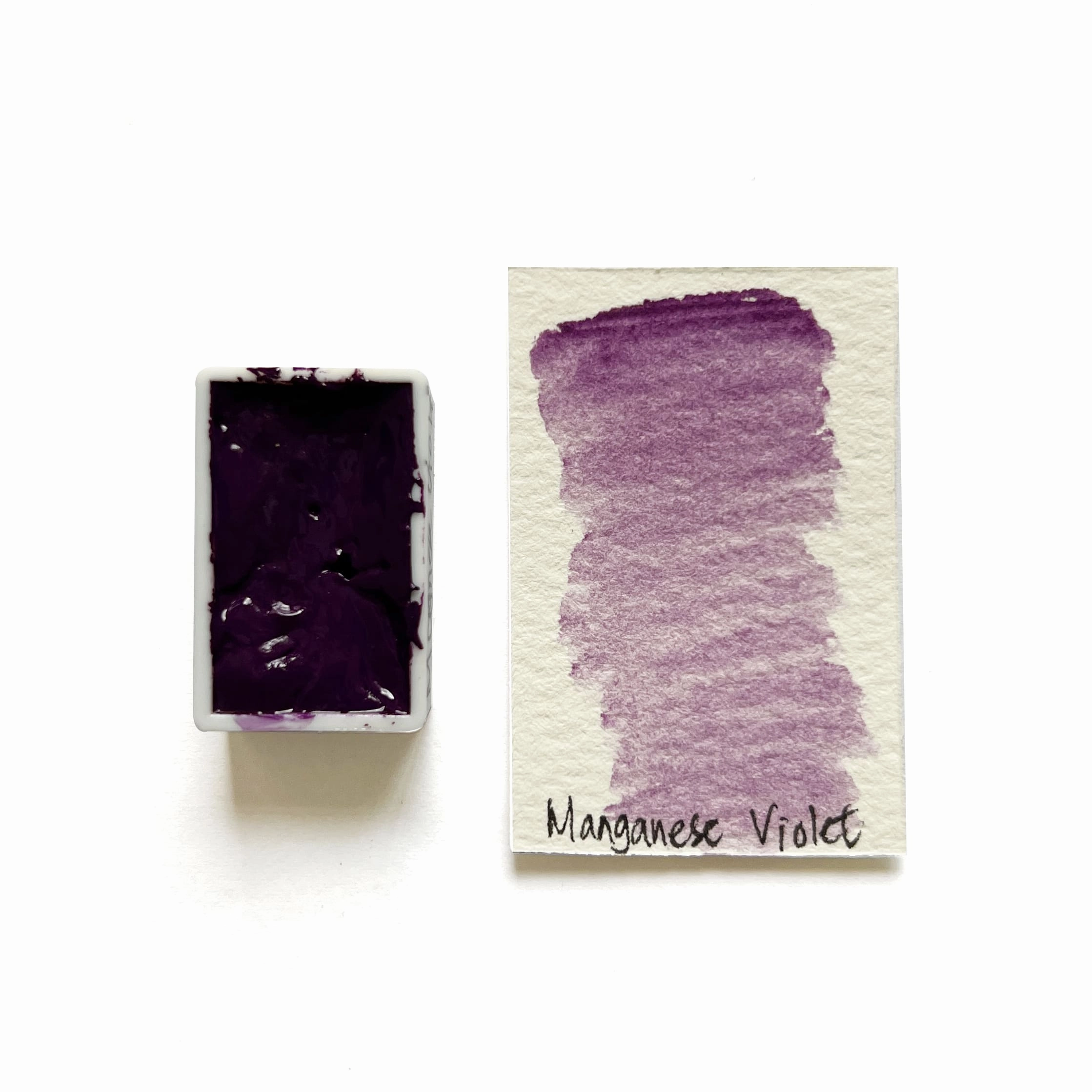 Manganese Violet Pv16 - Artist Grade Handmade Honey Based Watercolor Paint Full Pan 3.2Ml mini flat