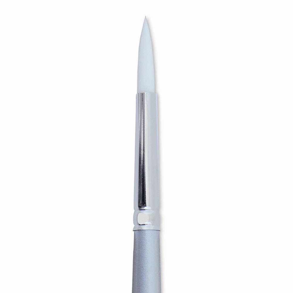 valuable Silverwhite? Short Handle Foundation Watercolor Round Brush #6 Silverbrush